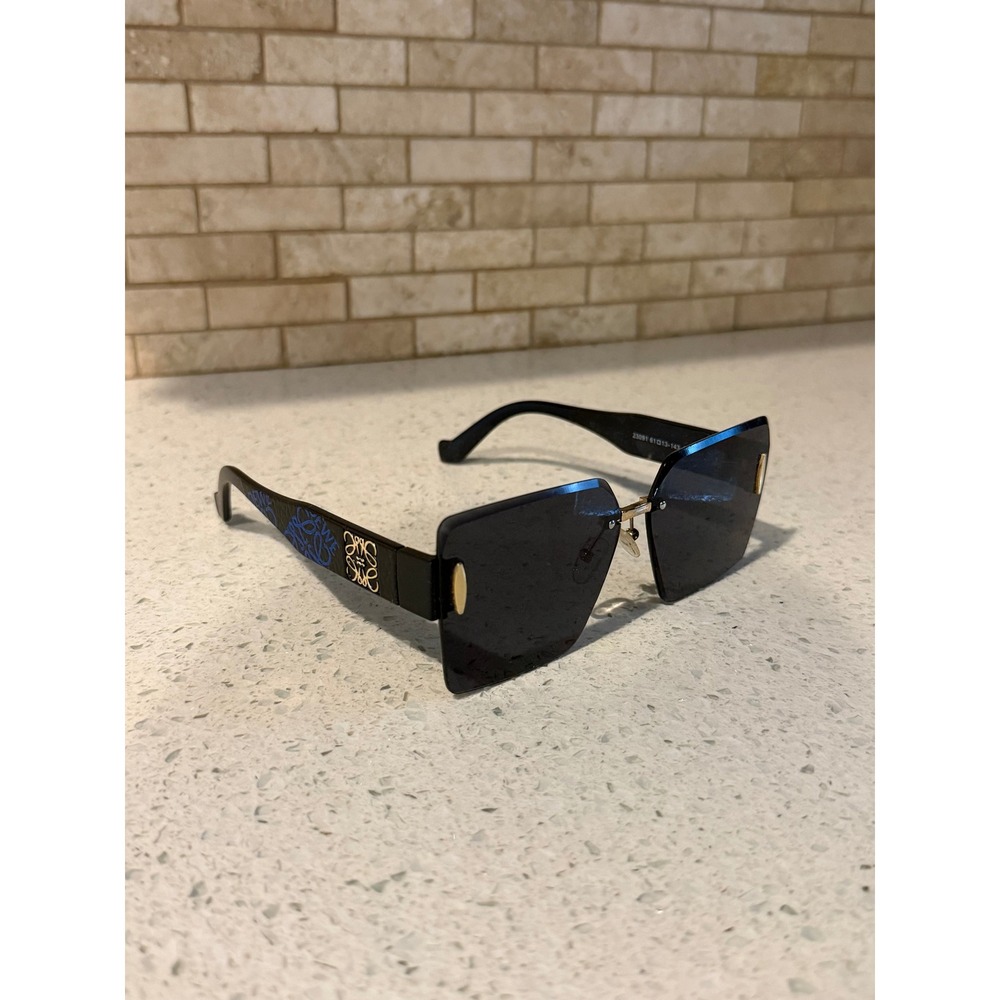 Loewe Chunky Anagram Sunglasses Black Gold